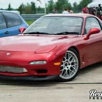 Red 1992 Mazda RX-7 on Gray Rays Jdm
