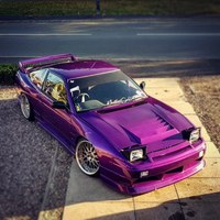 Purple 1992 Nissan 200SX on Silver/Chrome Work VS-XX
