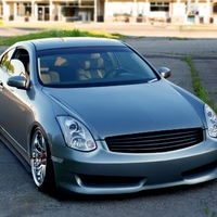 Gray 2006 Infiniti G35 coupe on Silver/Chrome Aodhan Ds-02