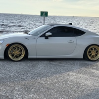 White 2015 Scion FR-S on Gold Aodhan Ds-01