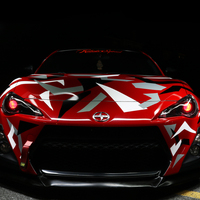 Red 2015 Scion FR-S on Silver/Chrome RTX Crystal