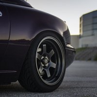 Purple 1994 Mazda MX-5 Miata on Black Rota Grid-V