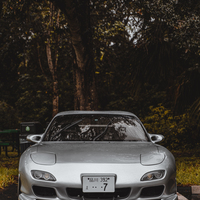 Silver/Chrome 1992 Mazda RX-7 on Silver/Chrome Work Meister S1 3P