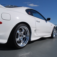 White 1994 Toyota Supra on Silver/Chrome Work Meister S1R